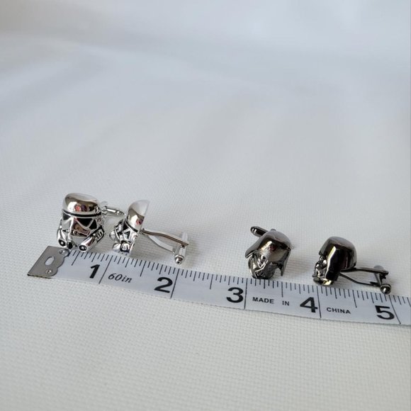 Star Wars Stormtrooper Stainless Steel Cuff Links - Picture 8 of 8